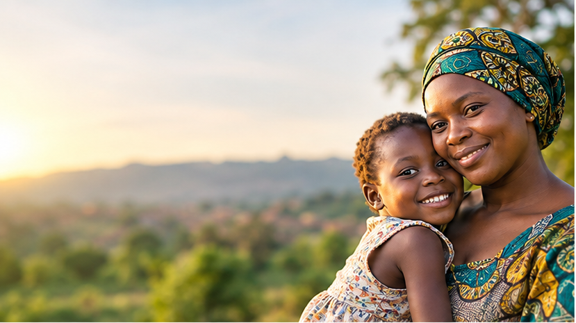 Mère et enfant accompagnés dans un environnement chaleureux